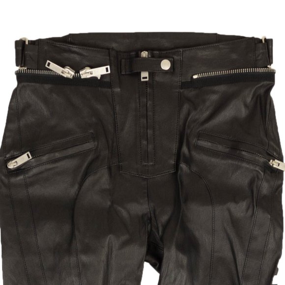 UNRAVEL PROJECT Black Leather Logo Skinny Pants Size 30 $2450 - Picture 2 of 4